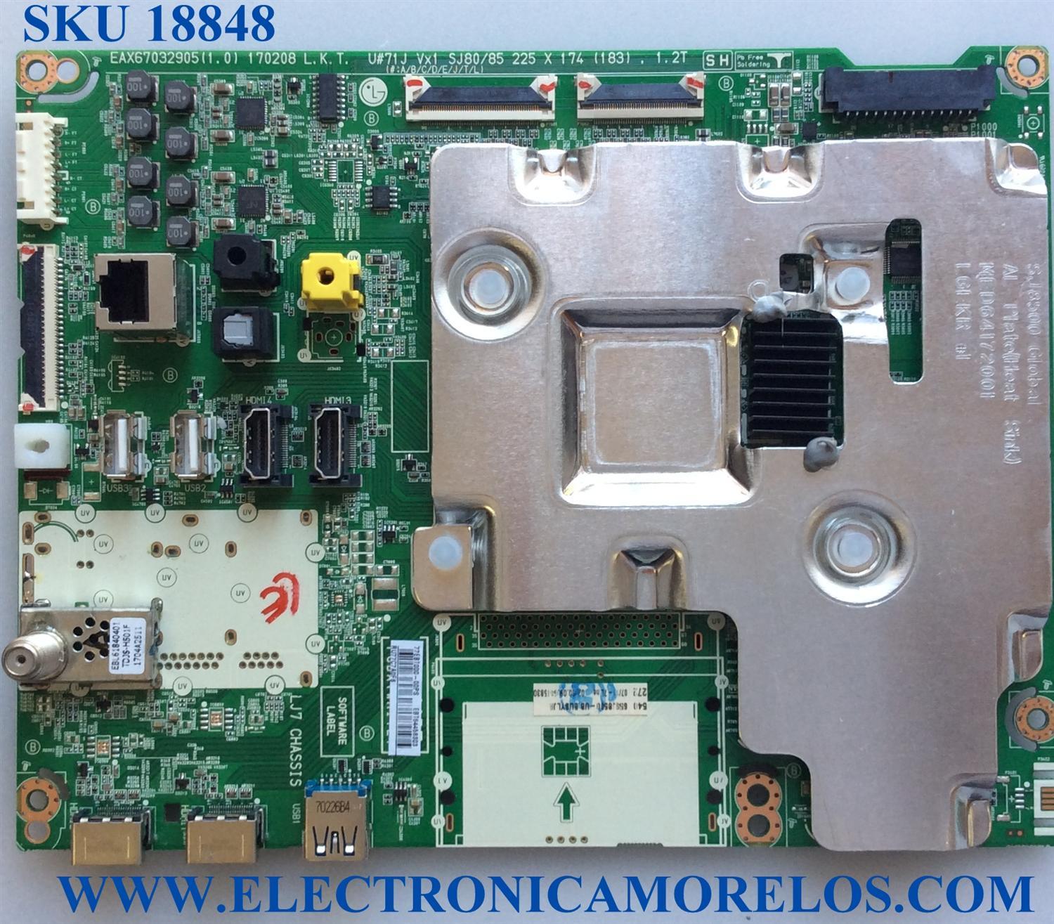 MAIN / LG EBT64458303 / EAX67032905 (1.0) / EAX67032905 / PANEL LC650EQF (DK)(M1) / MODELOS 65SJ8500-UB.BUSYLJR / 65SJ8500